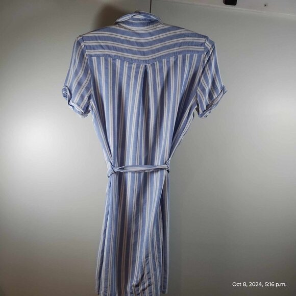 100% Rayon Shirt Dress‎ stripe collared light so comfortable oversized Dynamite - Picture 5 of 16